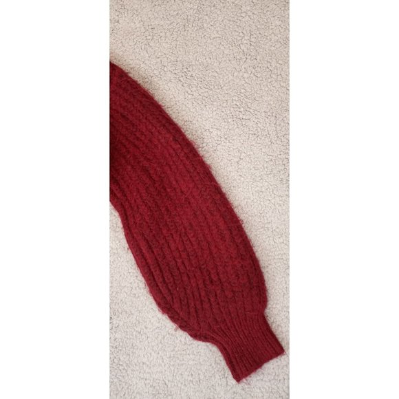 A New Day XS Burgundy  Turtleneck Cable Stitch Sweater - Picture 16 of 16